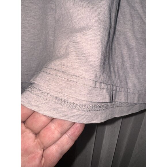 Vintage distressed Champion Gray V-Neck Short Sleeve T-Shirt XL Unisex Cotton Bl - Picture 6 of 6